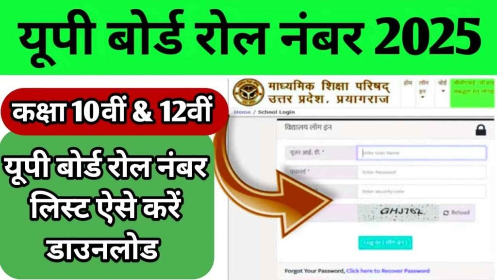 UP Board Roll Number Finder 2025: