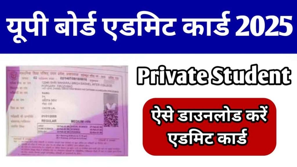 UP Board Private Student Admit Card 2025