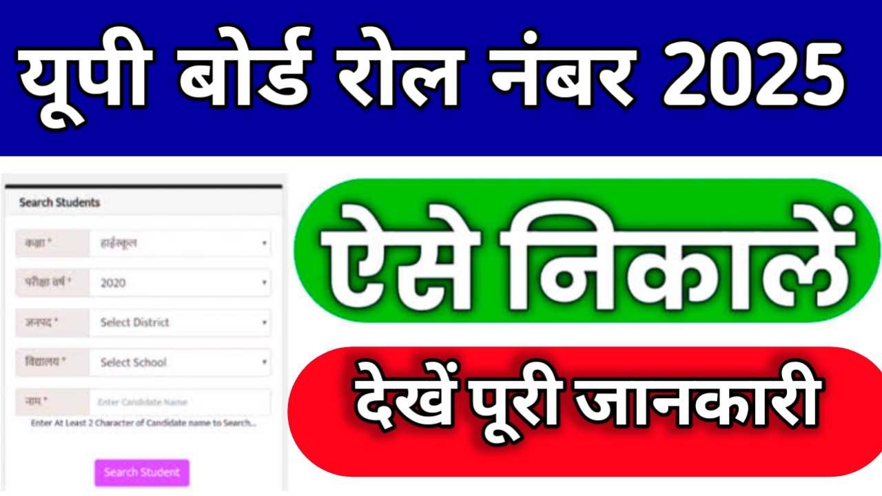 UP Board Roll Number 2025 Search By Student Name